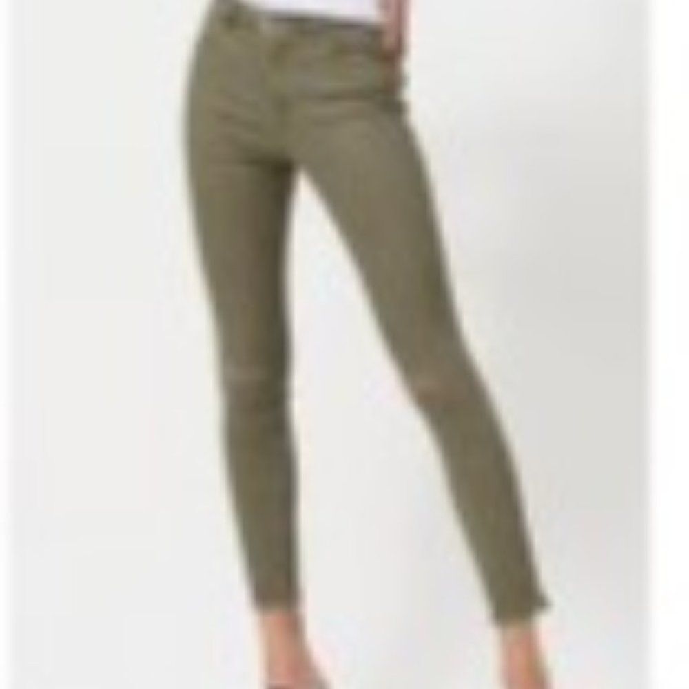 Jelly Jeans The Rachel Mid Rise Olive Knee Slit Skinny Jean (2) 5183 NWT Bout - Picture 4 of 6